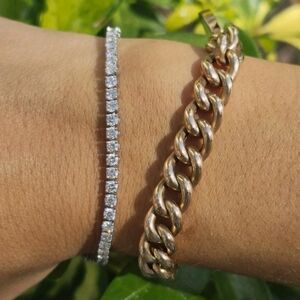14kt 5ctw Lab Diamond Tennis Bracelet